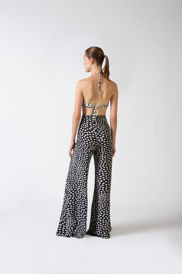 Adriana Degreas Pois Wide-Leg Pants