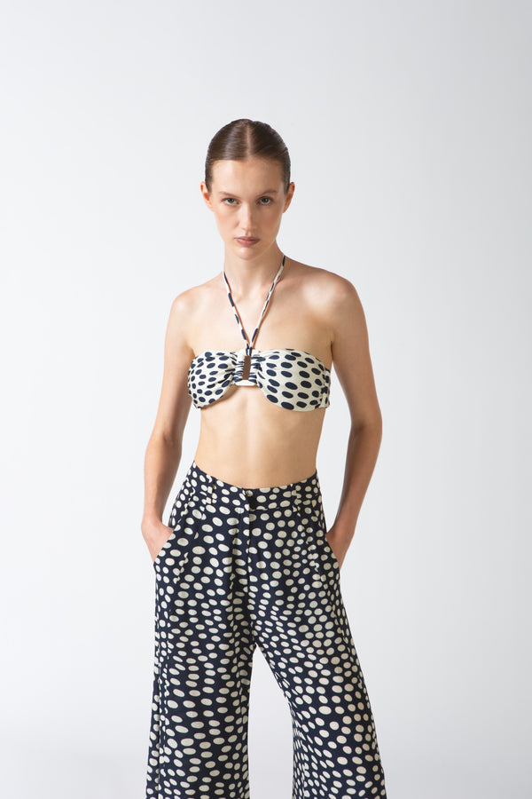 Adriana Degreas Pois Wide-Leg Pants
