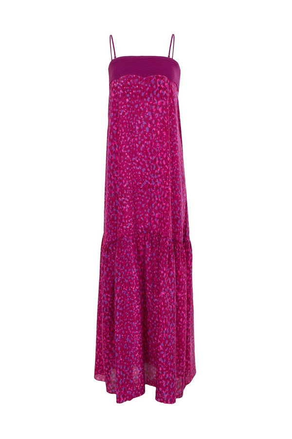 Adriana Degreas Pomegranate Long Dress With Straps