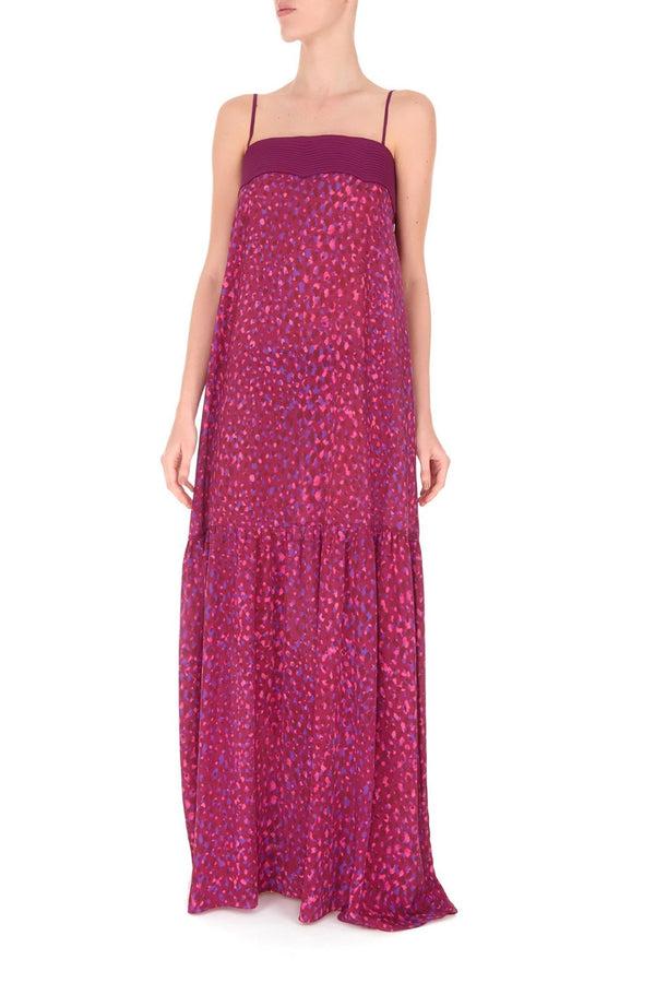 adriana degreas Pomegranate Long Dress with Straps
