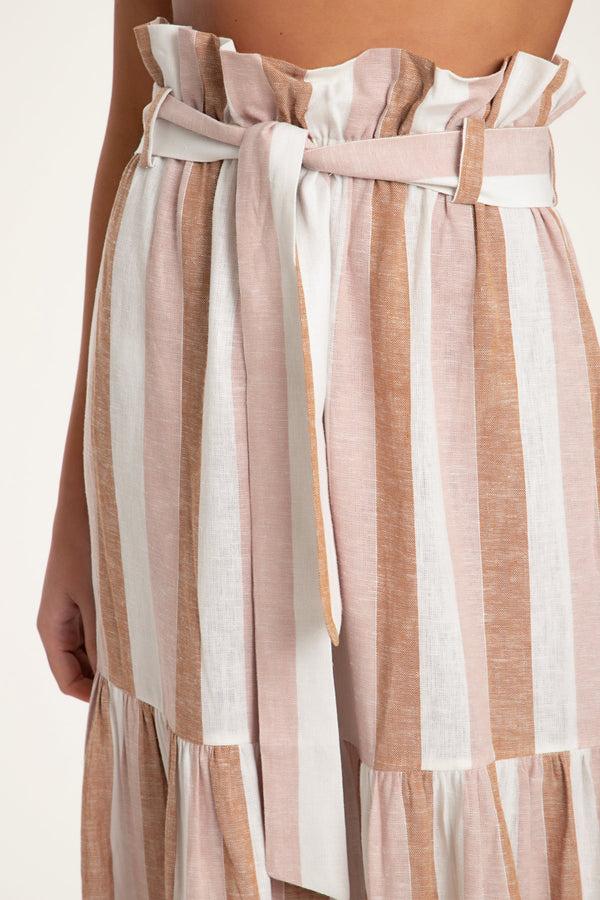 Adriana Degreas Porto Striped Clochard Long Skirt