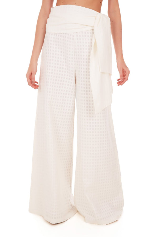 Adriana Degreas Porto Wide Leg Pants With Sash