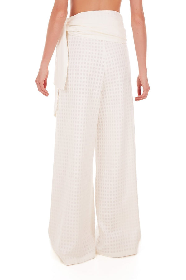Adriana Degreas Porto Wide Leg Pants With Sash