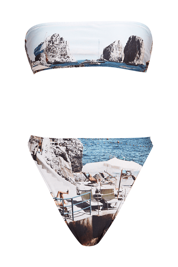 Adriana Degreas Postcard High-Leg Bandeau Bikini