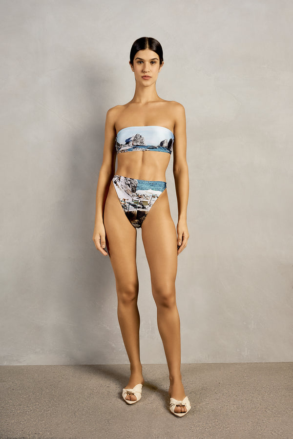 adriana degreas Postcard High-Leg Bandeau Bikini