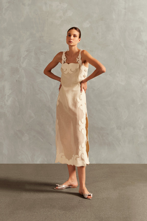 adriana degreas Réseau Appliqué Midi Dress