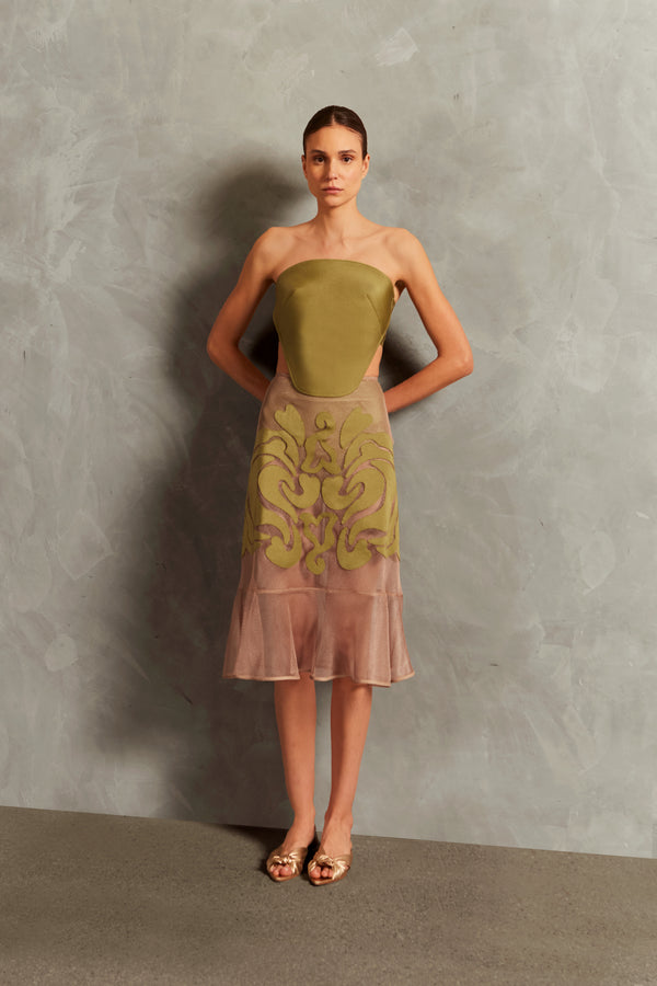 adriana degreas Réseau Appliqué Midi Skirt