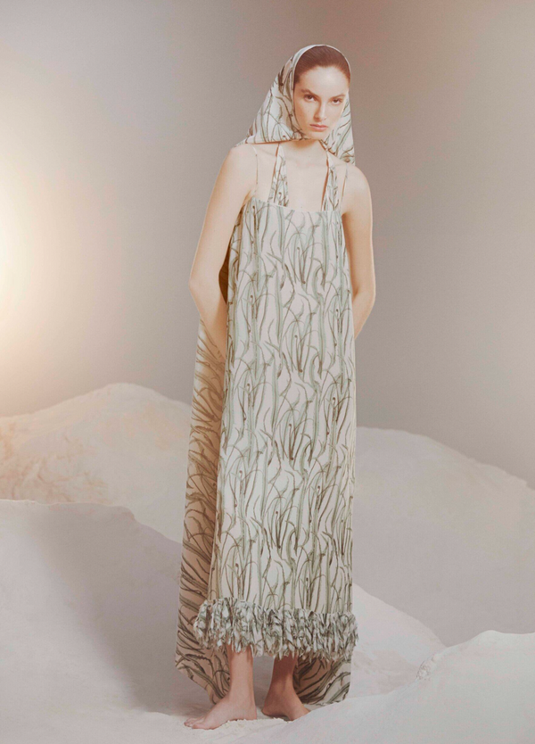 Adriana Degreas Samambaia Fringes Midi Dress