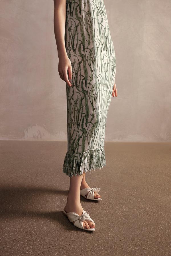 Adriana Degreas Samambaia Fringes Midi Dress