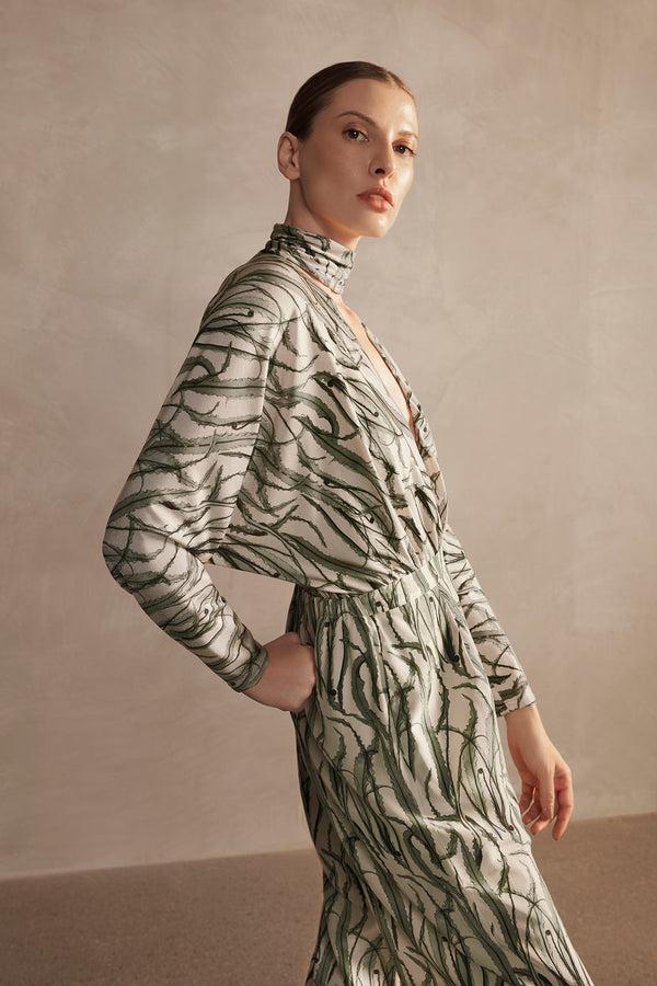 Adriana Degreas Samambaia High-Leg Choker Swimsuit