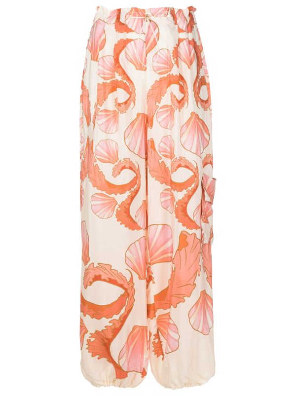 Adriana Degreas Seashell Carrot Pants