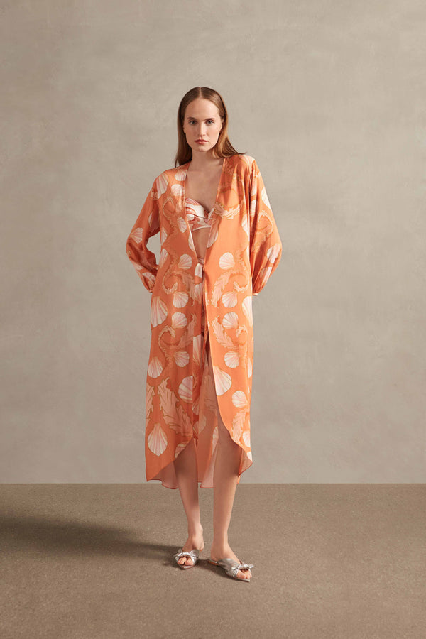 Adriana Degreas Seashell Long Robe