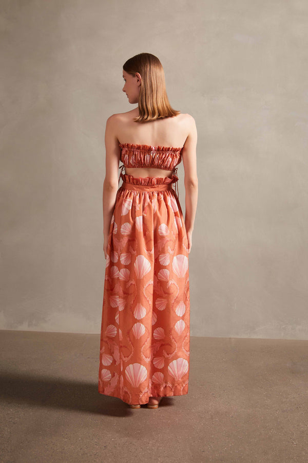 Adriana Degreas Seashell Long Skirt