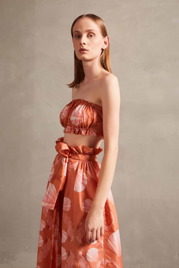 Adriana Degreas Seashell Long Skirt