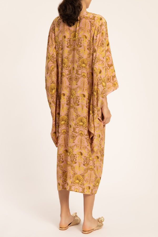 Adriana Degreas Seashell Midi Robe With Knot