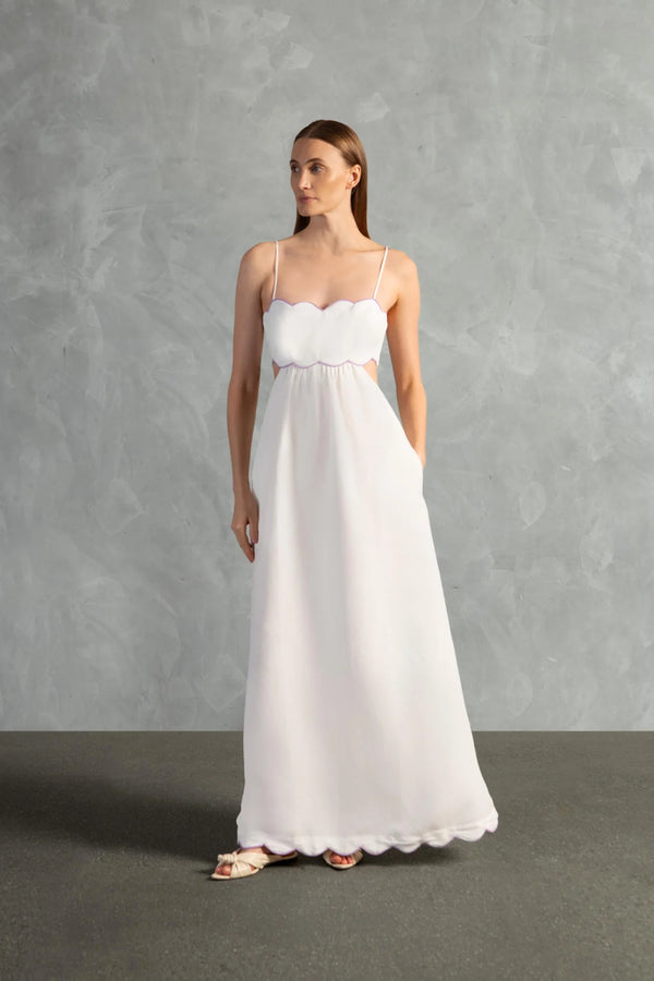 adriana degreas Seashell Solid Cut-Out Long Dress