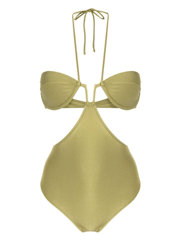 Adriana Degreas Seashell Solid Cut-Out Swimsuit