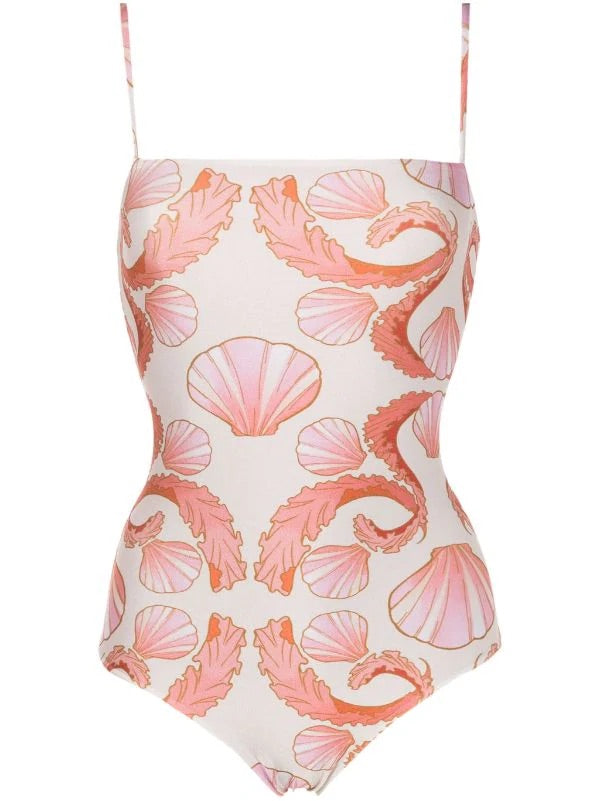 Adriana Degreas Seashell Swimsuit With Straps