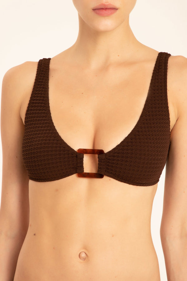 Adriana Degreas Seersucker Bikini With Hoop