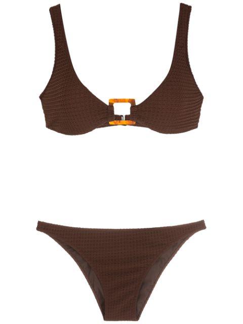 Adriana Degreas Seersucker Bikini With Hoop