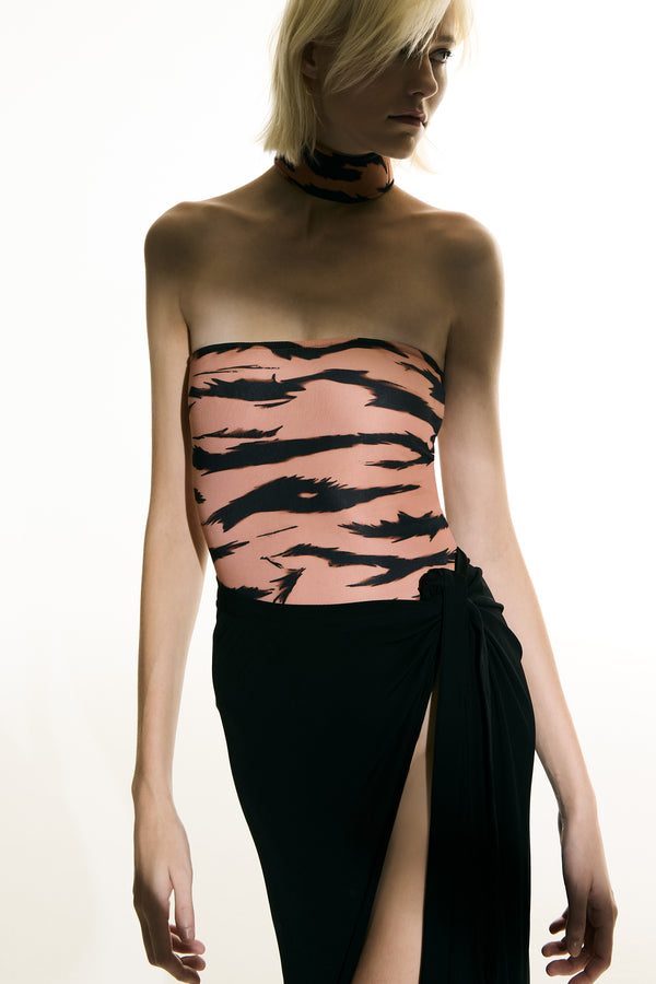 Adriana Degreas Side-Tie Maxi Skirt