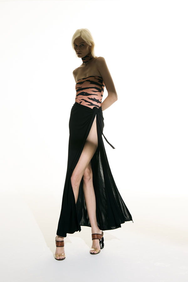 adriana degreas Side-Tie Maxi Skirt