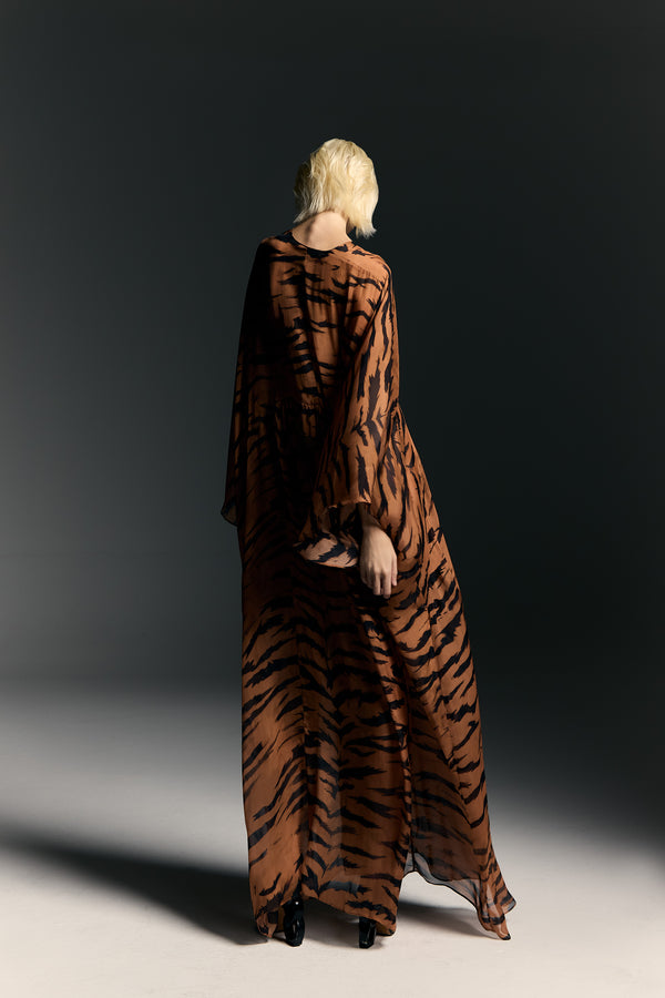 Adriana Degreas Silk Maxi Kaftan