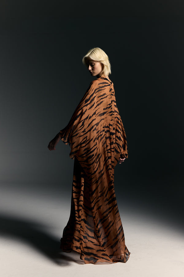 Adriana Degreas Silk Maxi Kaftan