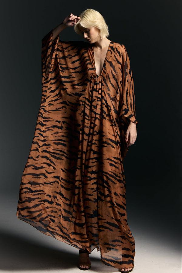 adriana degreas Silk Maxi Kaftan