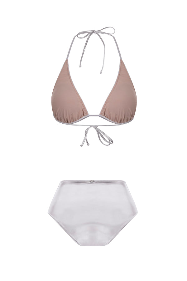 Adriana Degreas Silver Hot Pants Bikini