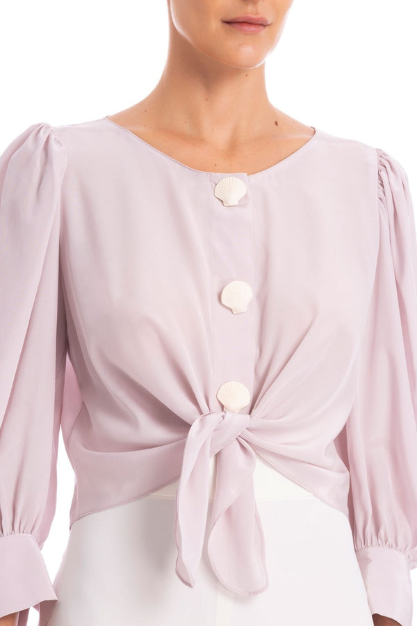 Adriana Degreas Soleil Shirt With Seashell Buttons