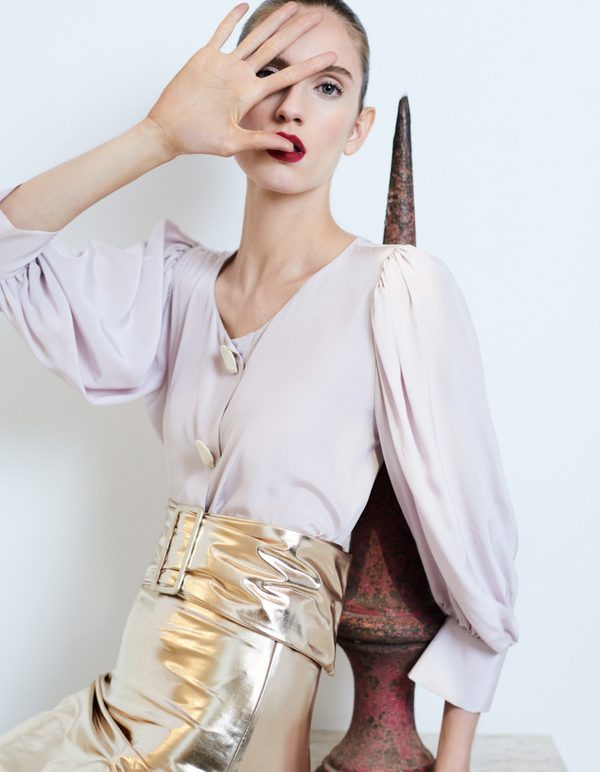 adriana degreas Soleil Shirt With Seashell Buttons