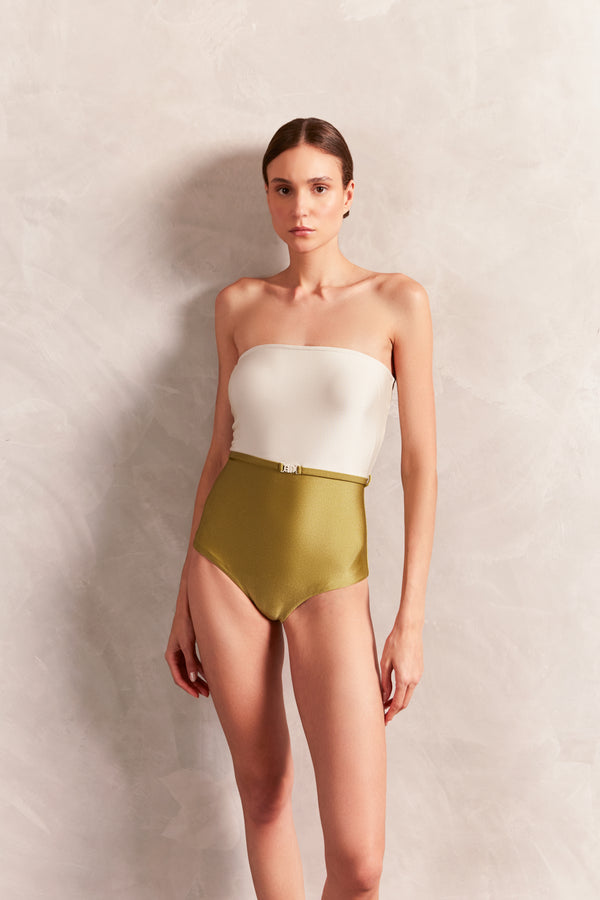 adriana degreas Solid AD Strapless Swimsuit