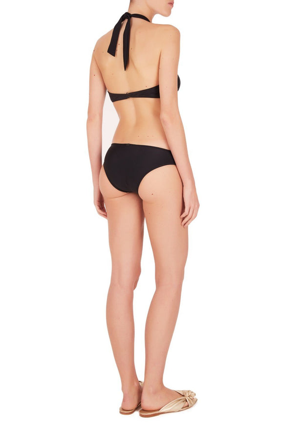 Adriana Degreas Solid Bandeau Bikini With Hoop
