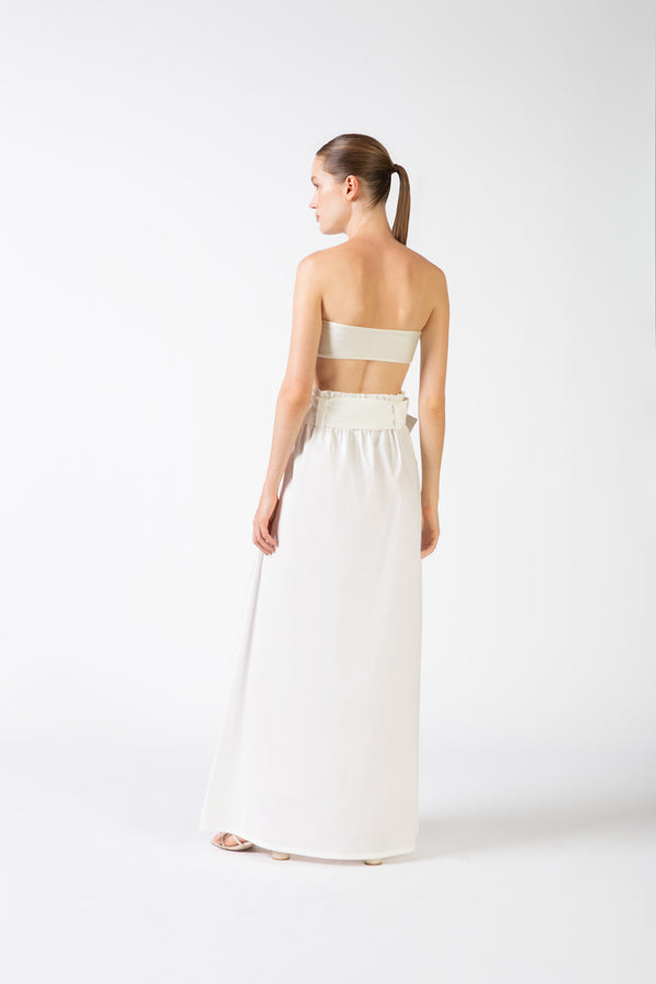 Adriana Degreas Solid Belted Long Skirt