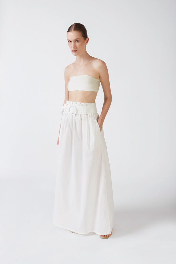 adriana degreas Solid Belted Long Skirt