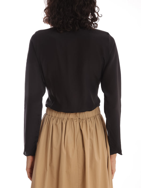 Adriana Degreas Solid Black Bodysuit