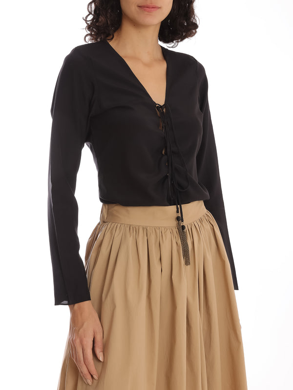 adriana degreas Solid Black Bodysuit