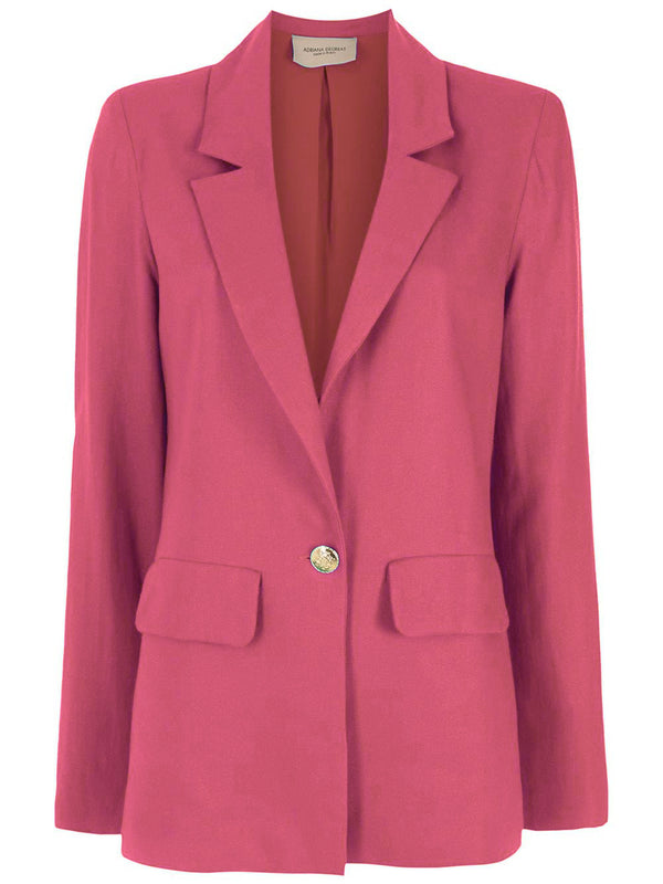 Adriana Degreas Solid Blazer With Button