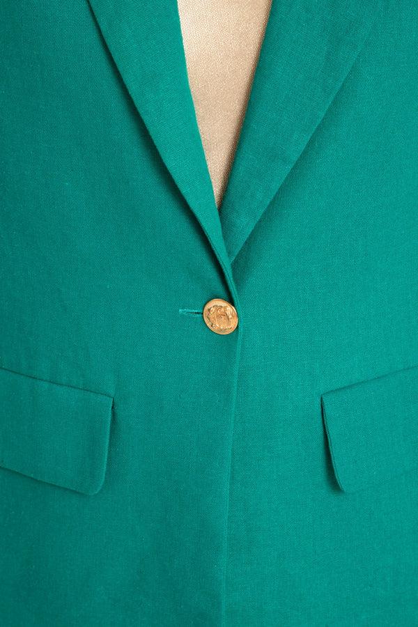 Adriana Degreas Solid Blazer With Button
