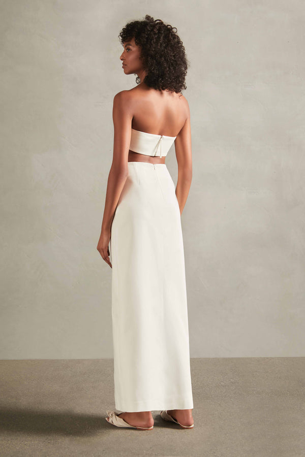 Adriana Degreas Solid Cotton Top & Skirt Set