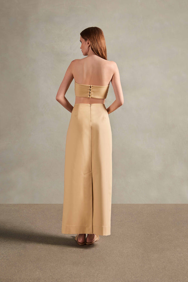 Adriana Degreas Solid Cotton Top & Skirt Set