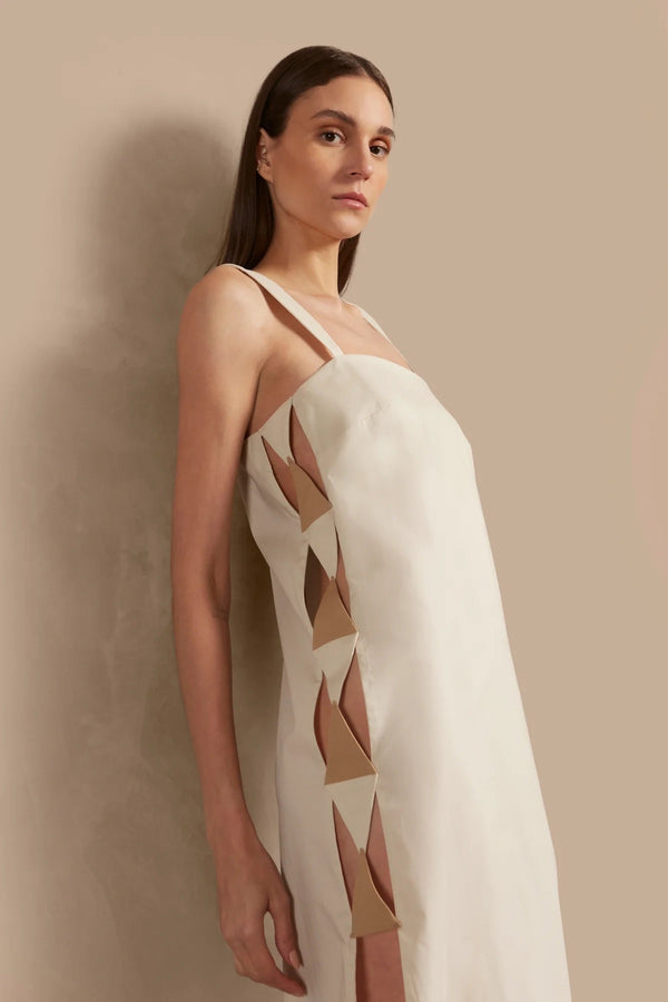 Adriana Degreas Solid Cut-Out Long Dress