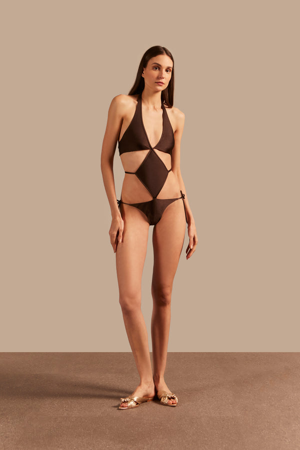 Adriana Degreas Solid Cut-Out Swimsuit