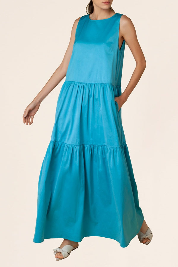 Adriana Degreas Solid Frilled Long Dress