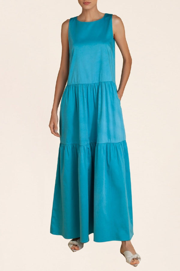 adriana degreas Solid Frilled Long Dress
