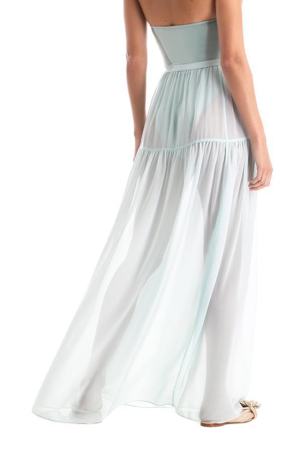 Adriana Degreas Solid Frilled Long Skirt