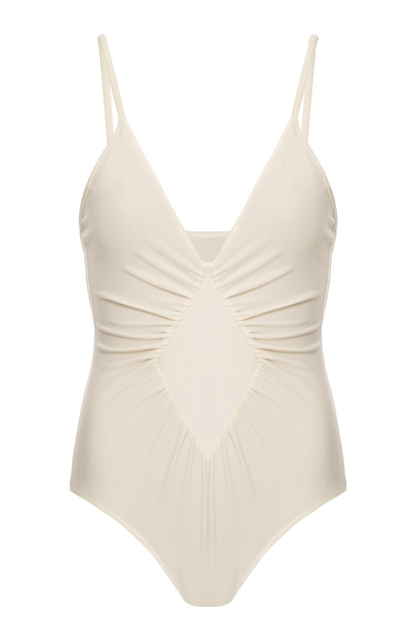 Adriana Degreas Solid Frilled Swimsuit