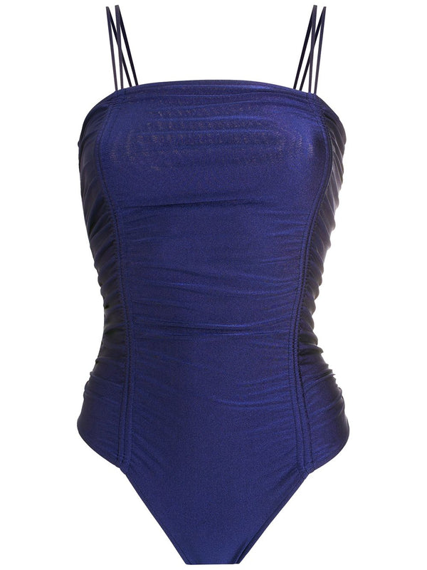 Adriana Degreas Solid Frilled Swimsuit With Straps