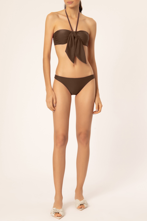 adriana degreas Solid Halterneck Bikini With Knot